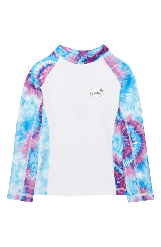 Boardies Kids' Purple Haze Tie Dye Long Sleeve Rashguard In Purple Multi
