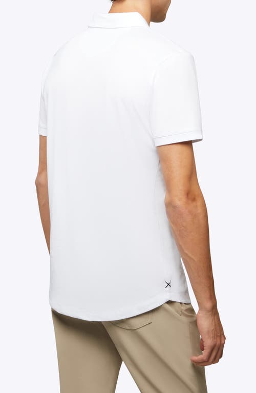 Cuts Trim Fit Cotton Blend Polo In White
