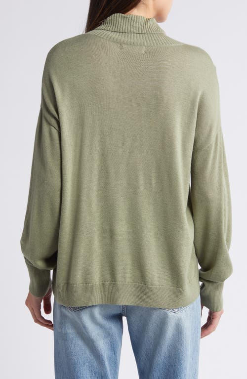 Shop Treasure & Bond Turtleneck Sweater In Olive Acorn