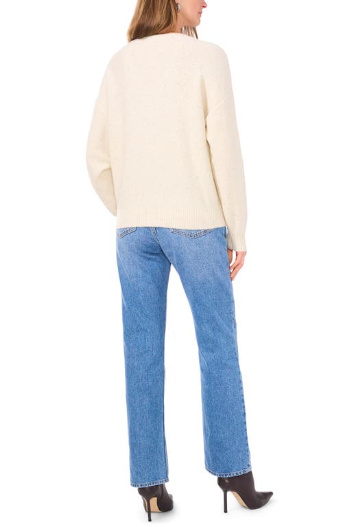 VINCE CAMUTO VINCE CAMUTO SEQUIN DETAIL V-NECK SWEATER