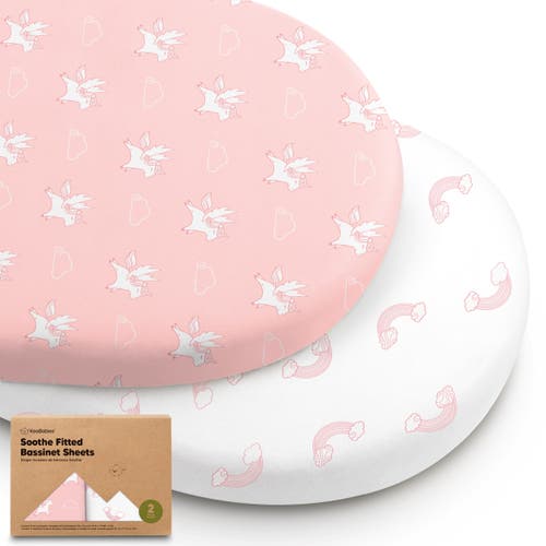Keababies 2-pack Soothe Fitted Bassinet Sheets In Dreamland