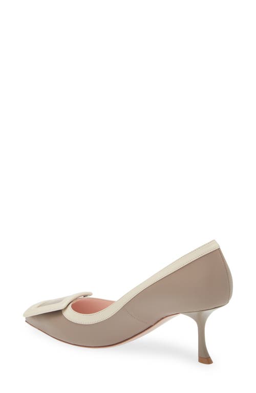 Shop Roger Vivier Viv In Brown/ivory