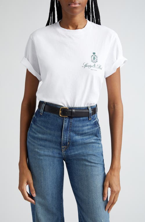 Sporty & Rich Vendome Be Nice Cotton Graphic T-Shirt White at Nordstrom,