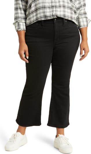 The Curvy Perfect Vintage Wide-Leg Jean in Black Rinse Wash