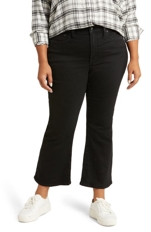 Madewell Kick Out Crop Jeans Black Rinse Wash at Nordstrom,