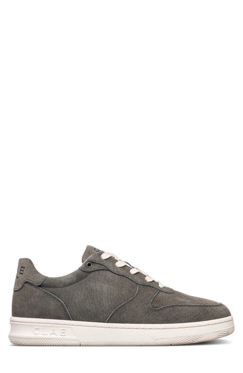 Clae Malone Leather Sneaker In Olive Night