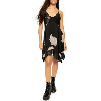 Free People Table For Two Trapeze Slipdress, Black