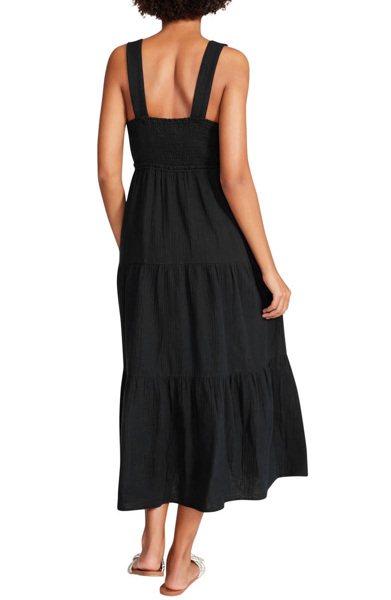 Steve Madden Amira Tiered Cotton Midi Dress | Nordstrom