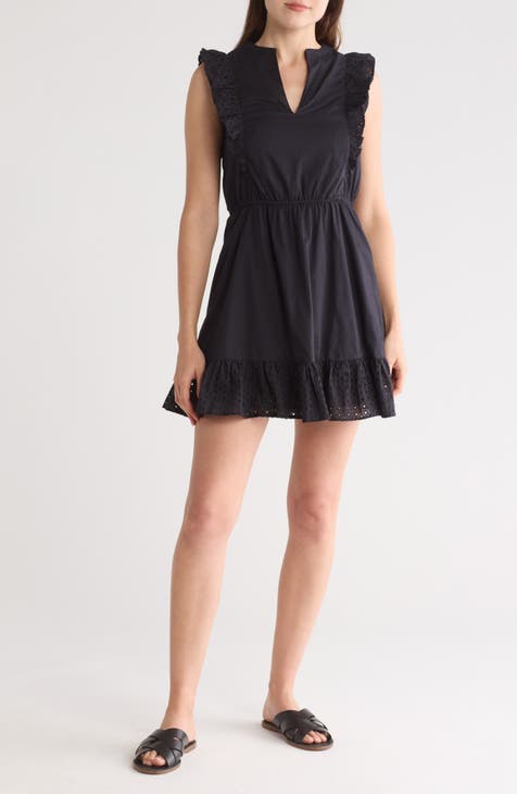 Ruffled Eyelet Minidress