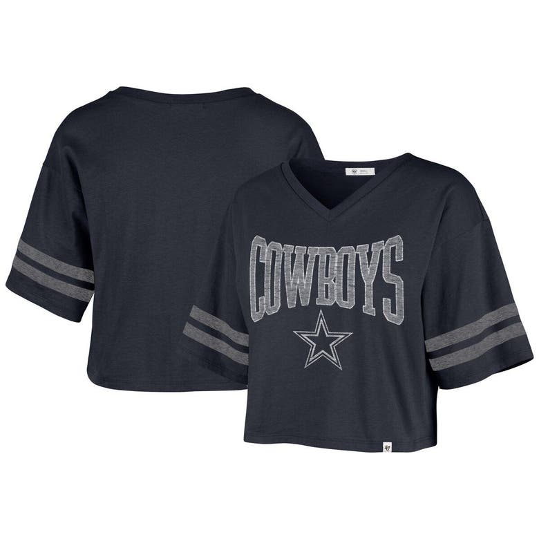 Dallas Cowboys Navy Crop Hoodie