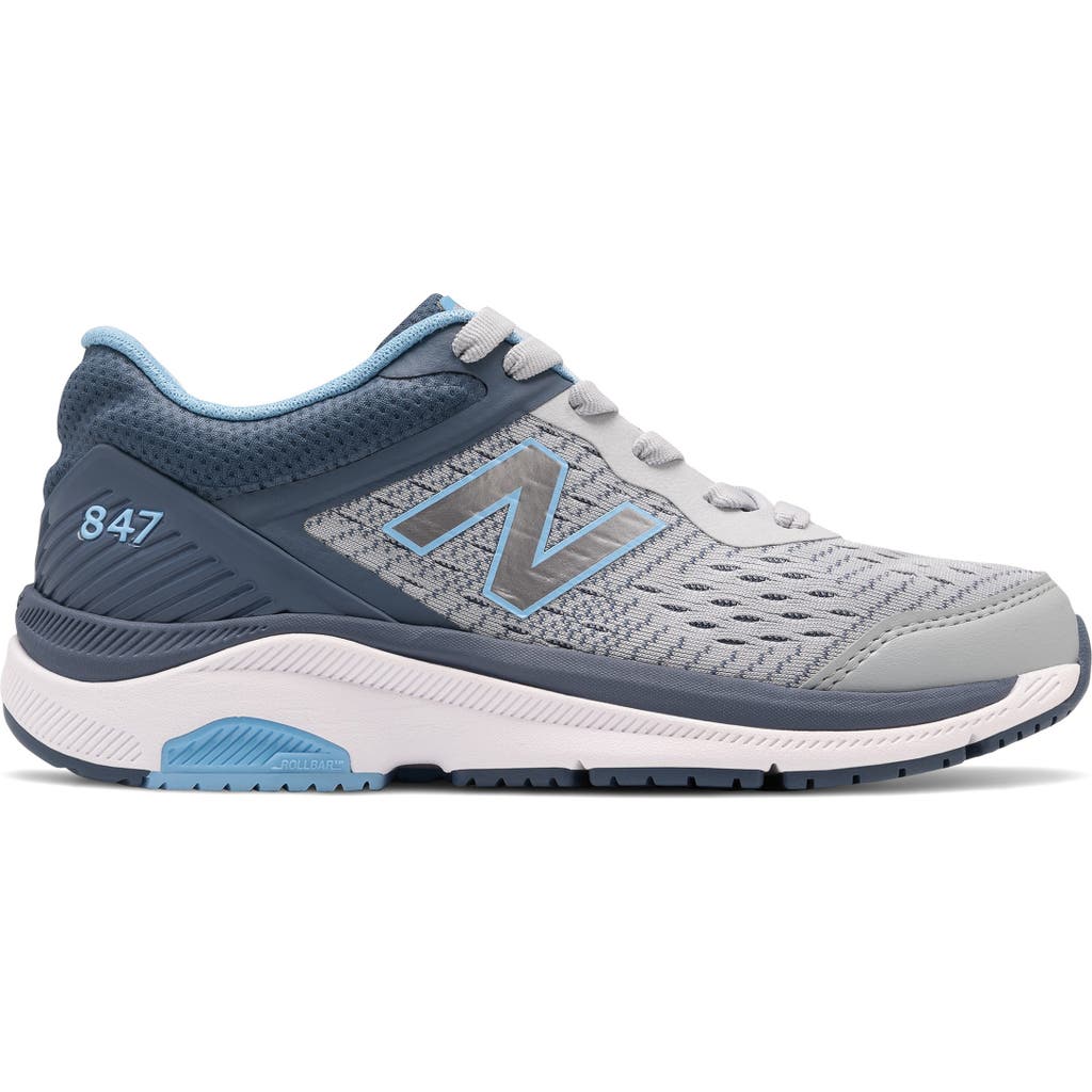 New Balance 847v4 Walking Sneaker In Grey/blue