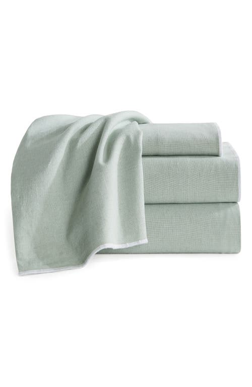 DKNY Pure Washed Linen & Cotton Sheet Set in Sage at Nordstrom