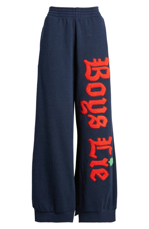 Boys Lie Better Luck Next Time Cotton Blend Sweatpants In Navy