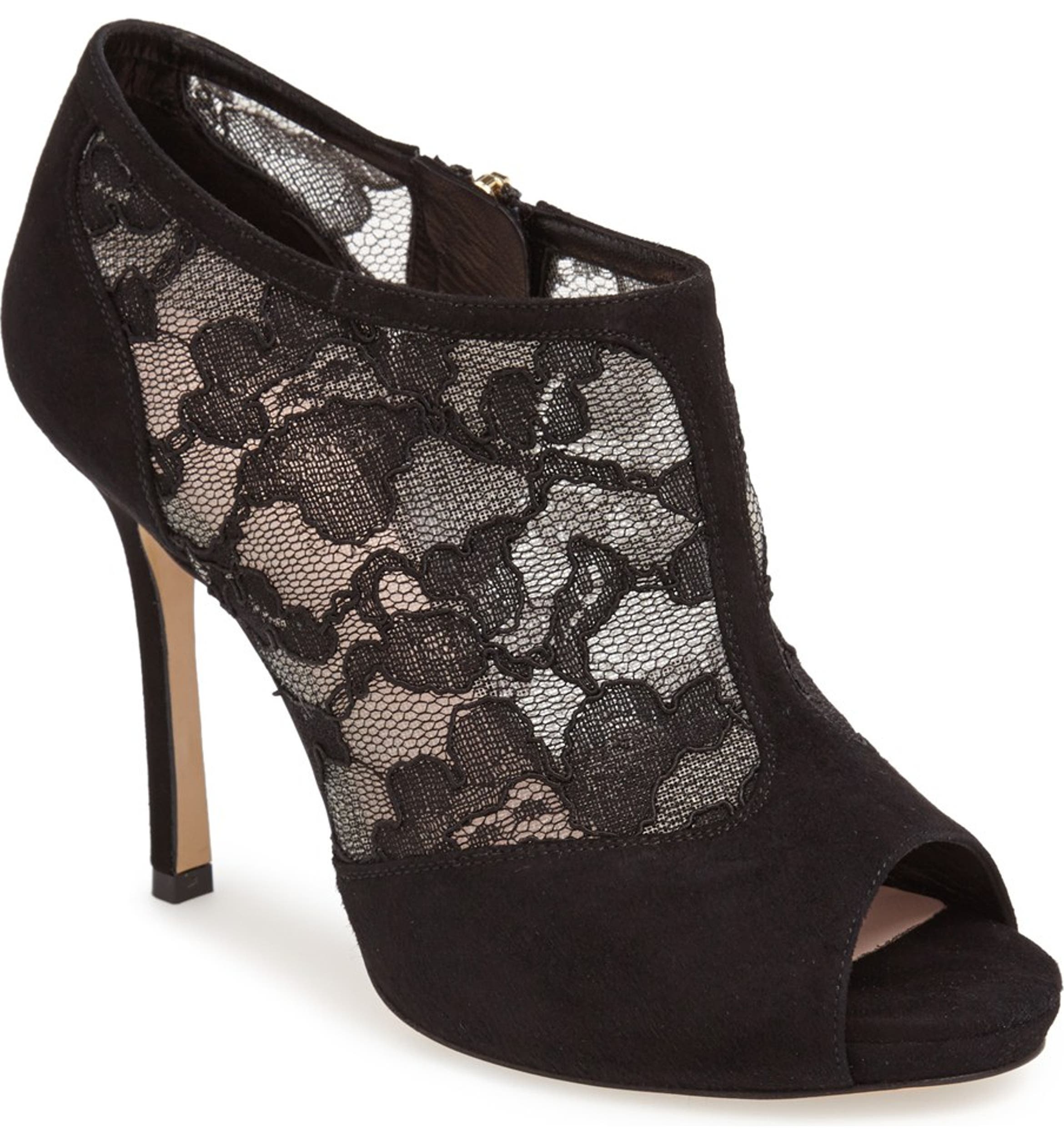 kate spade new york 'florentina' suede & lace ankle bootie (Women ...
