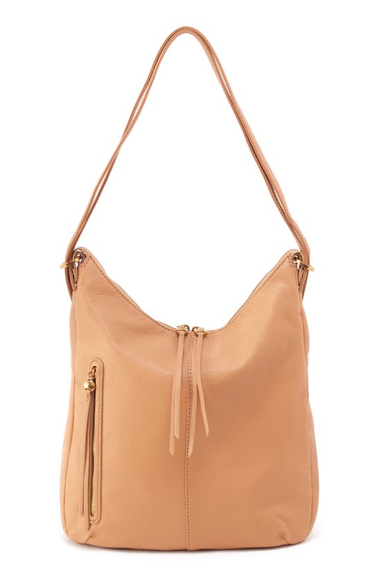 Hobo Merrin Leather Convertible Backpack In Sandstorm