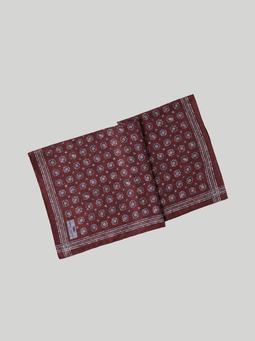 Shop Robert Talbott Harmon Neckerchief In Burgundy/navy