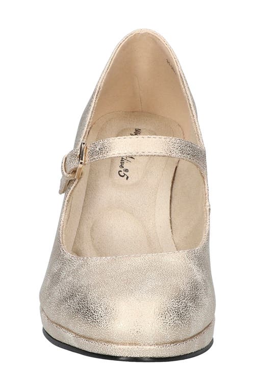 Easy Street Zest Womens Adjustable Manmade Mary Jane Heels In Soft Gold