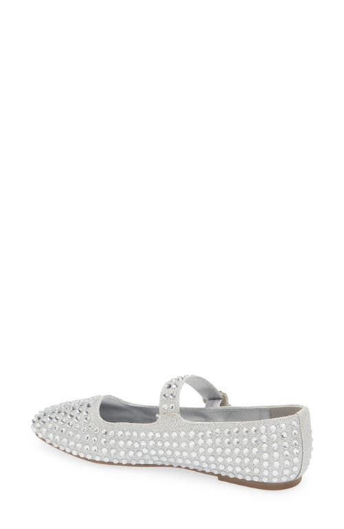 Rachel Rachel Roy Crystal Embellished Mary Jane Flat In Silver