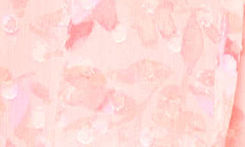 Gibsonlook Floral Lace Trim Button-up Shirt In Blush Watercolor