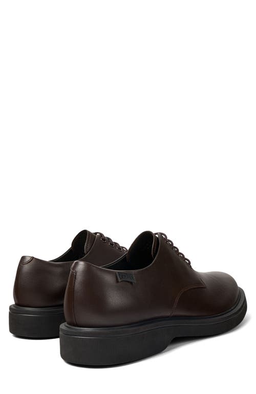 Camper Norman Leather Low-top Brogues In Dark Brown