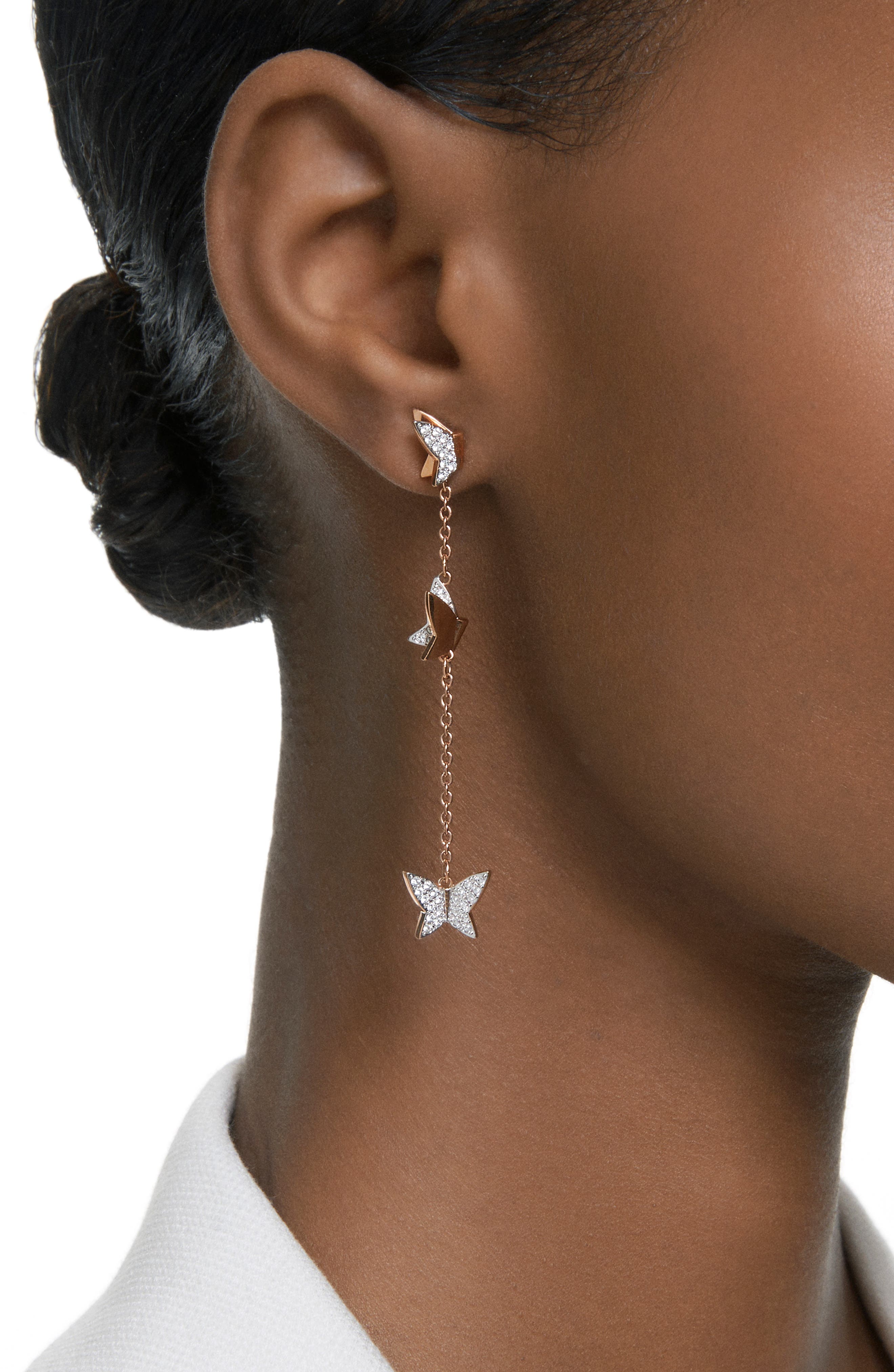 butterfly crystal earrings