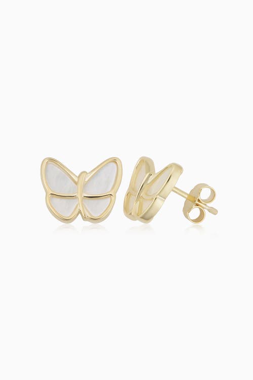 Shop Oradina 14k Yellow Gold Flutter By Studs