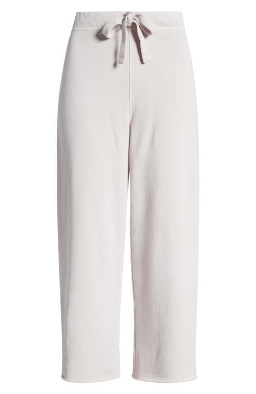 Shop Frank & Eileen Catherine Crop Wide Leg Sweatpants In Silver Sage