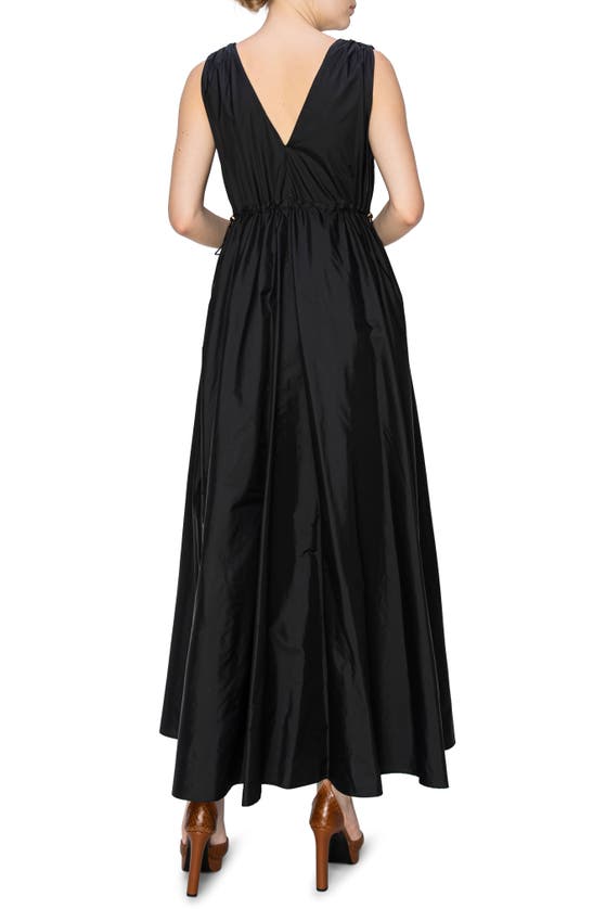 Shop Melloday Ruched Maxi Dress In Black