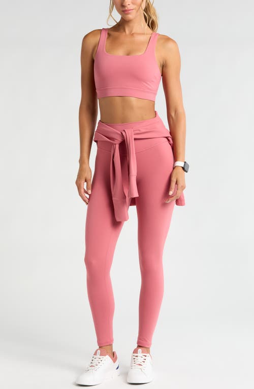 Shop Zella Studio Luxe High Waist 7/8 Leggings In Pink Mauve