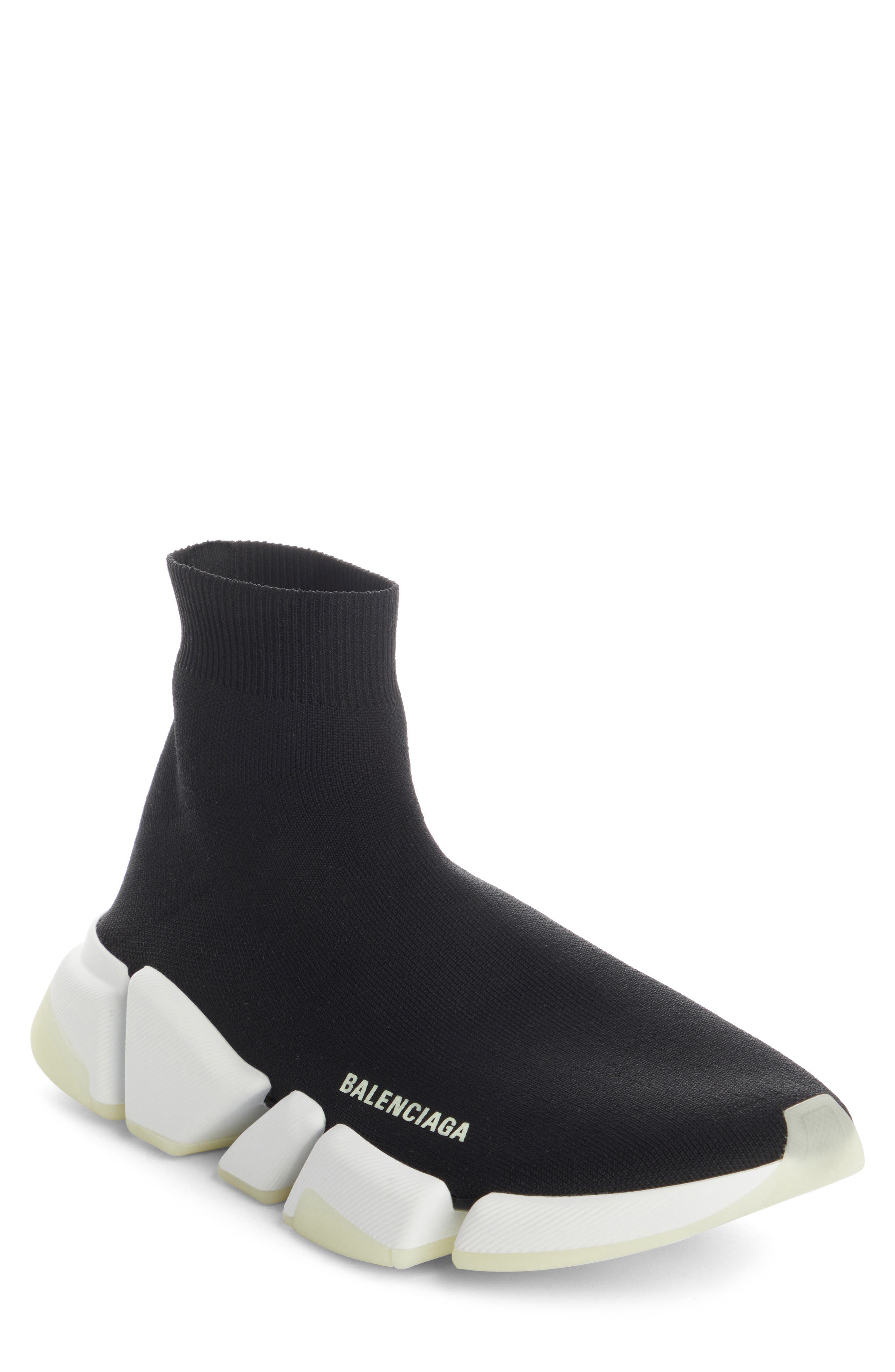 balenciaga sock shoes men's white