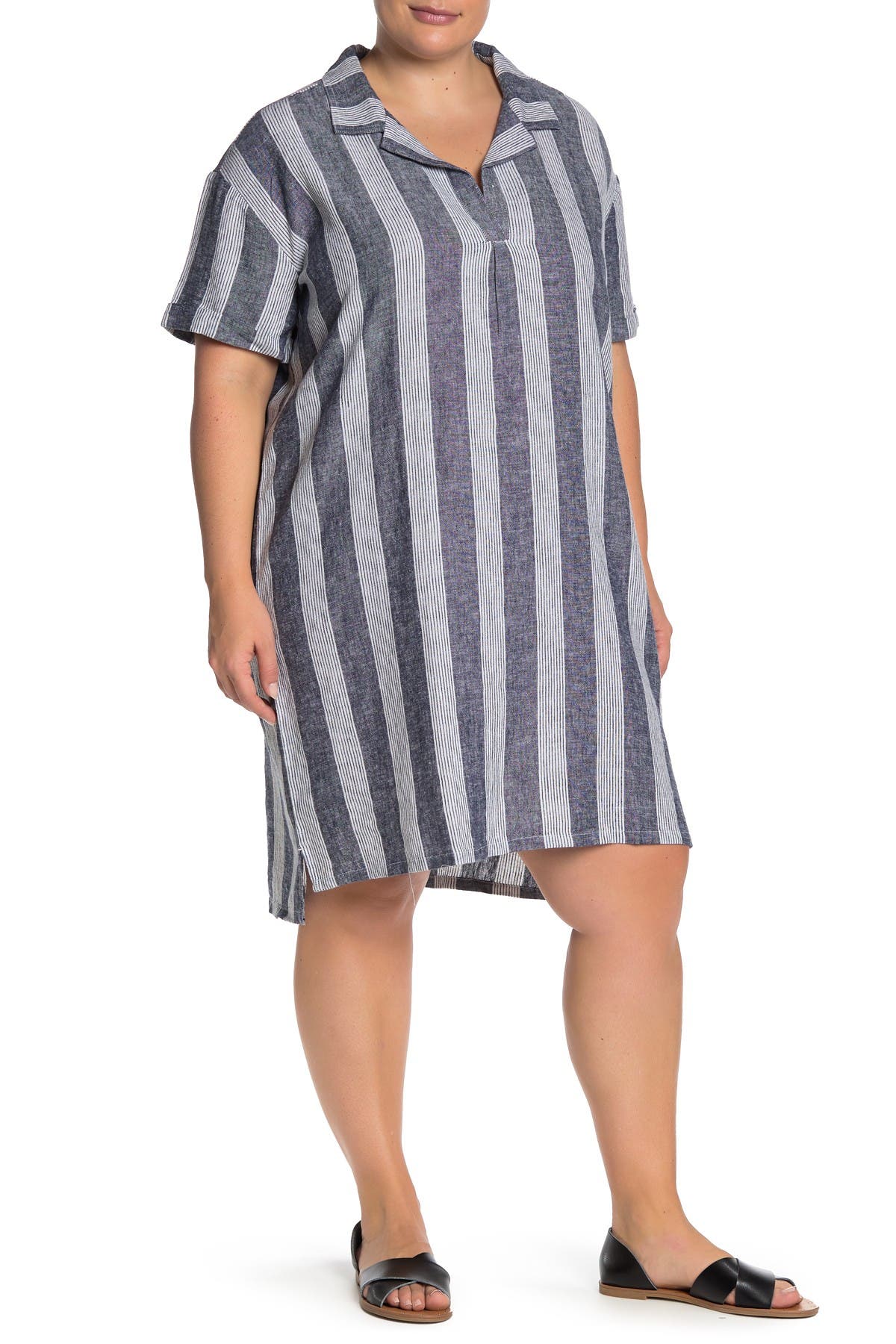 next linen blend shift dress