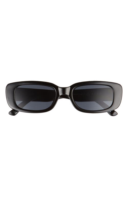 Shop Aire Ceres 51mm Rectangular Sunglasses In Black/smoke Mono