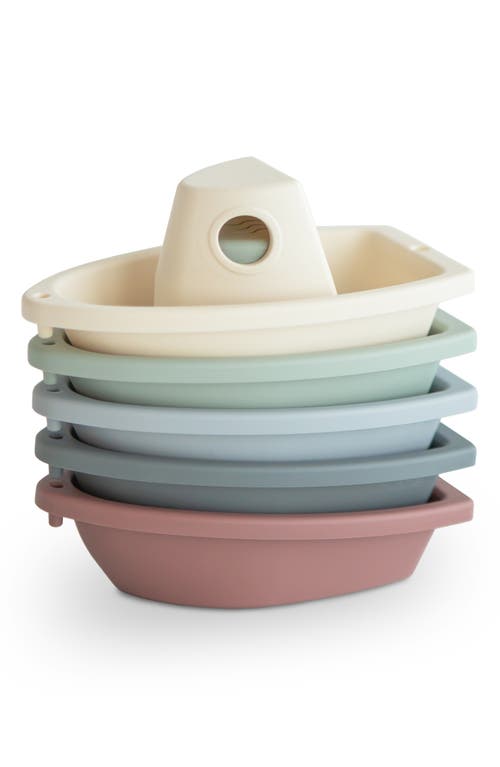 Mushie Set Of 5 Bath Boats In Original