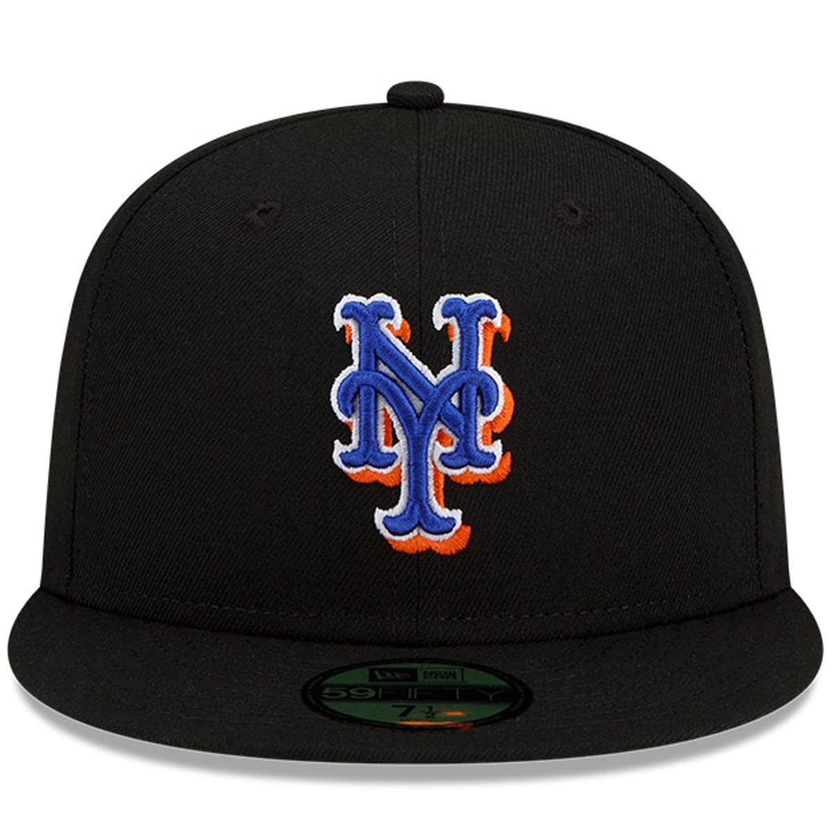 black fitted mets hat