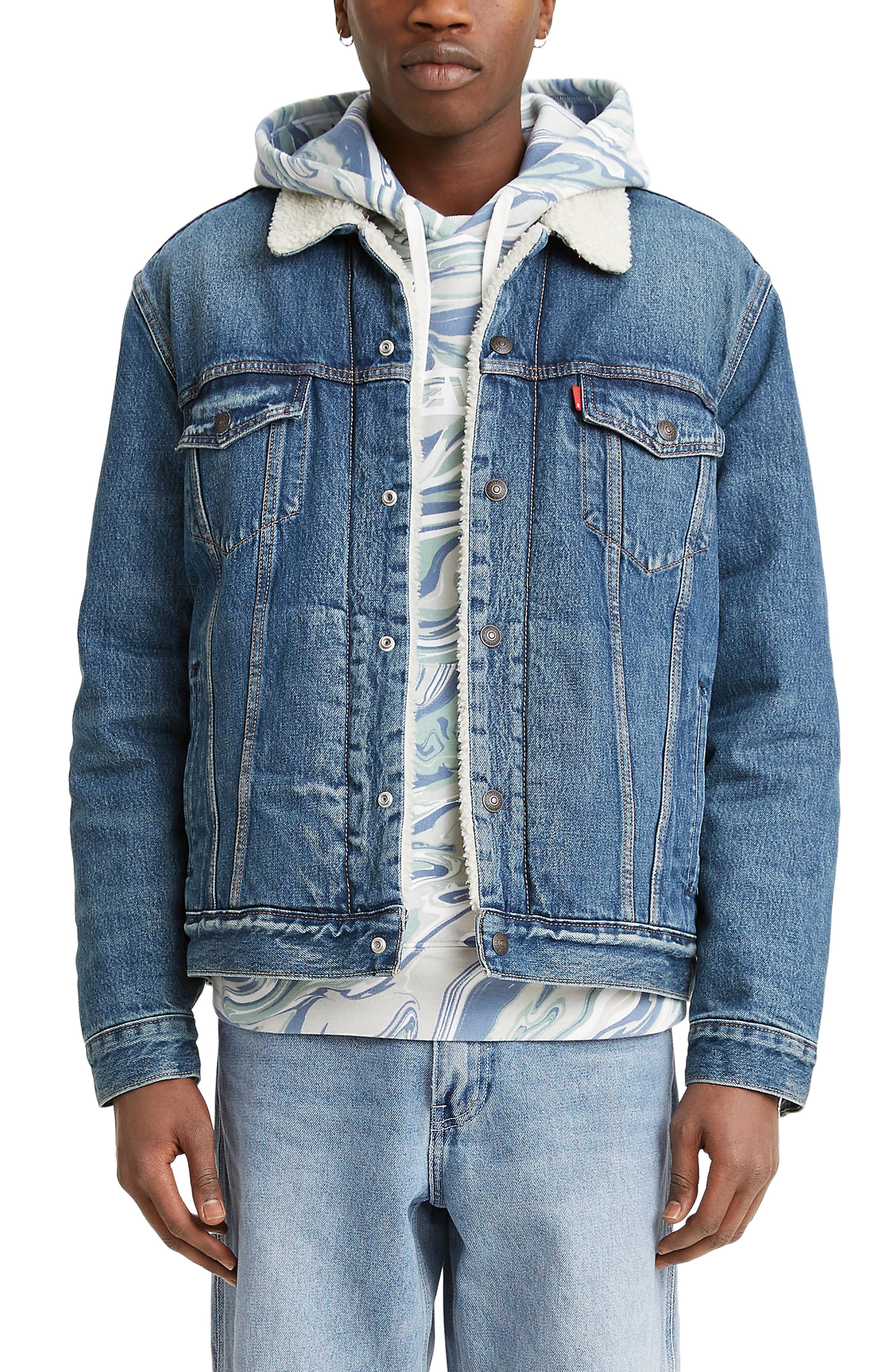 levis fur lined jean jacket