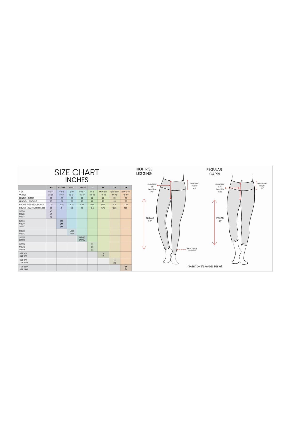 yogalicious lux leggings with pockets plus size chart