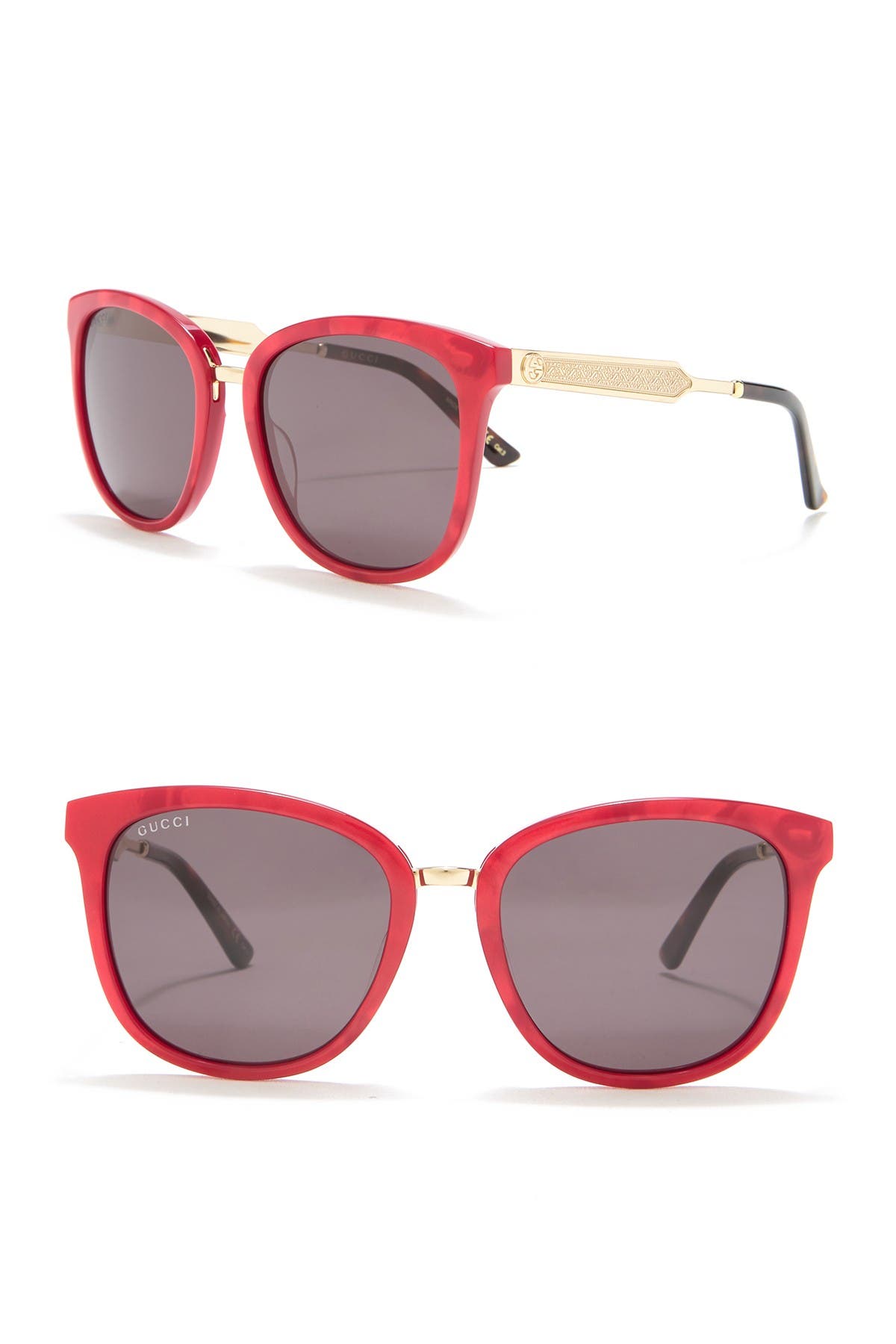 gucci 55mm round sunglasses