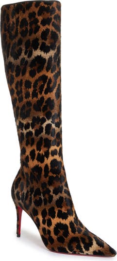 Women's Leopard Ankle Boots with Retro Zip Closure and Pointed Toe - Shop  Now!
