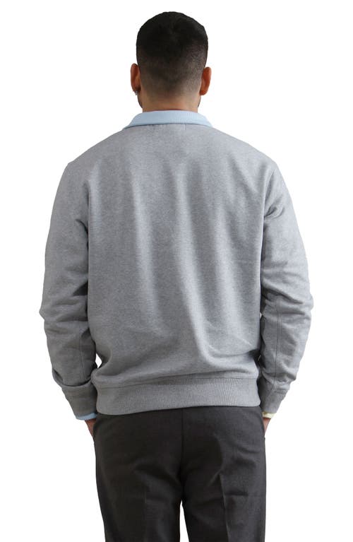 Shop Members Only Preston Crew Neck Sweatshirt In Grey