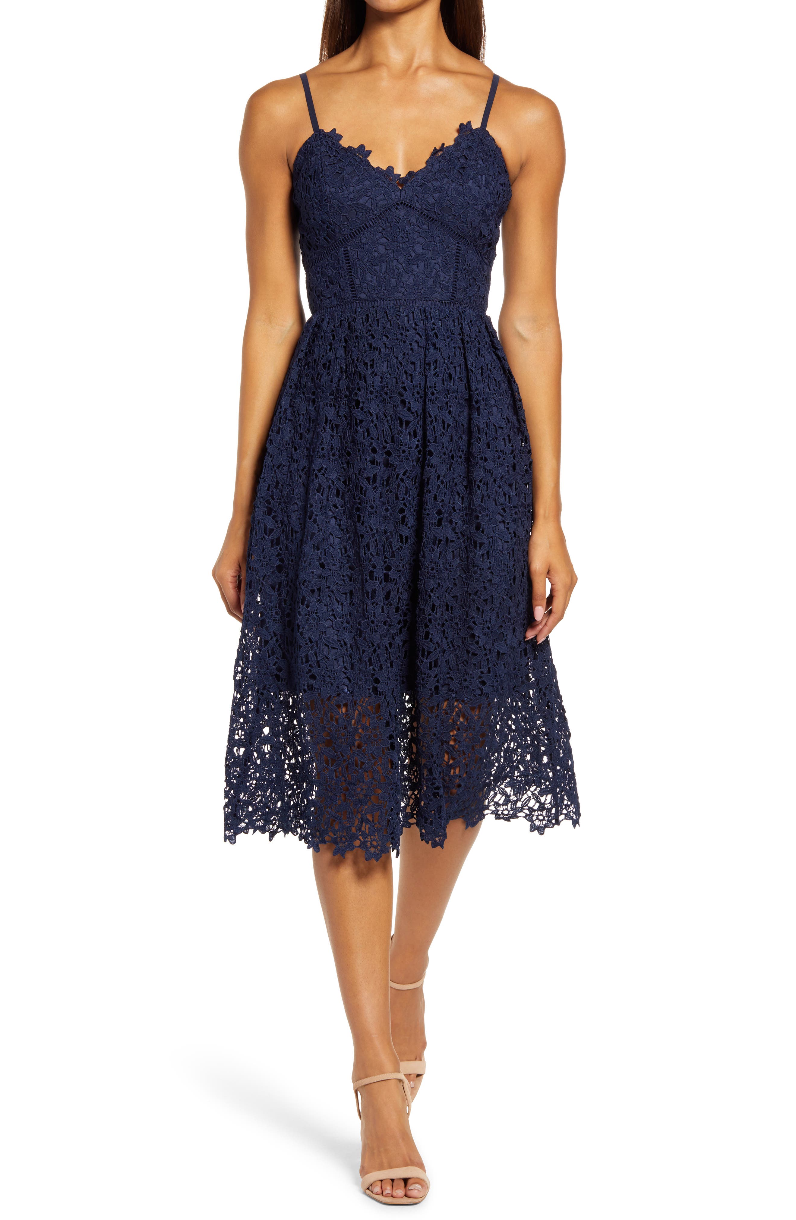 Endless Rose Lace Spaghetti Strap Midi 