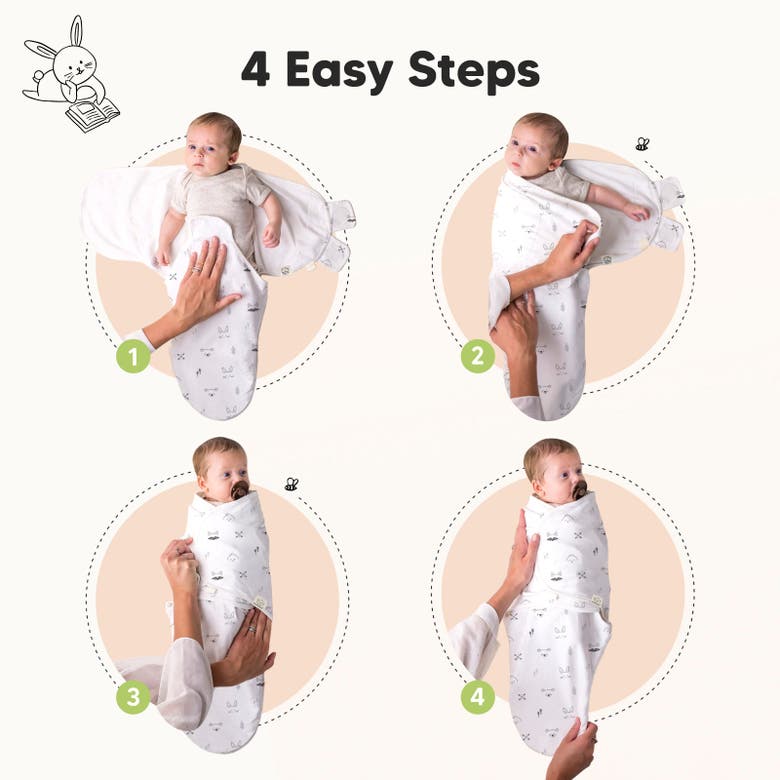 Shop Keababies 3-pack Soothe Swaddle Wraps In Nordic