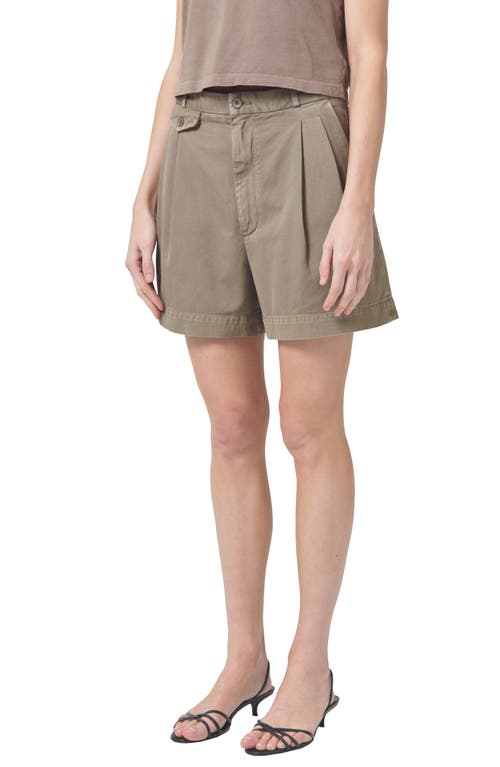 Agolde Becker Mid-length Shorts In Bark