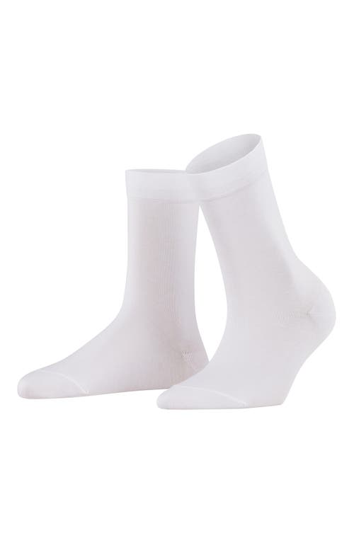 Shop Falke Cotton Touch Cotton Blend Socks In White