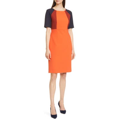 Boss Dolobus Colorblock Dress, Orange