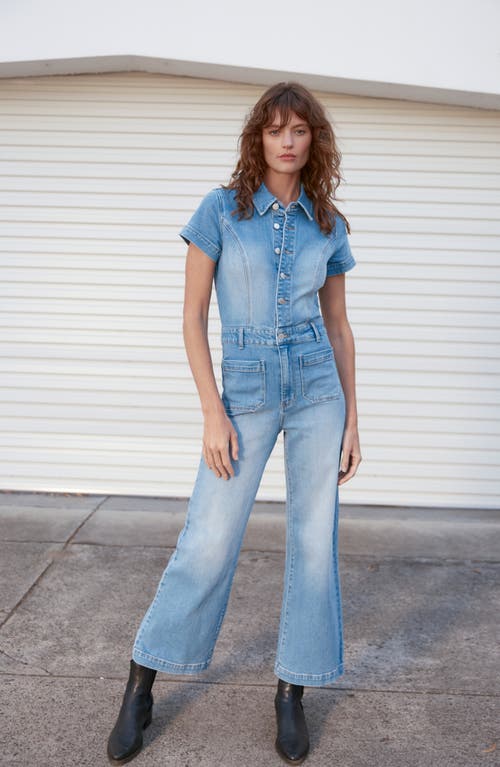 Shop Rolla's Sailor Denim Jumpsuit In Ranch