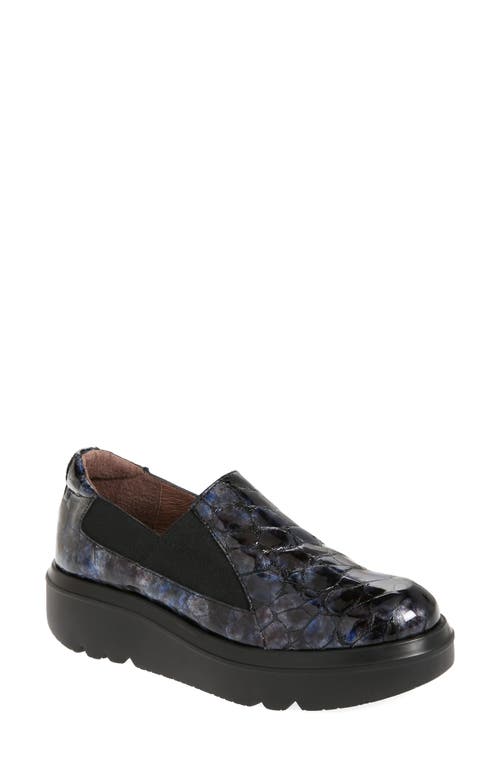 Wonders Twin Gore Platform Loafer Barbun Navy at Nordstrom,