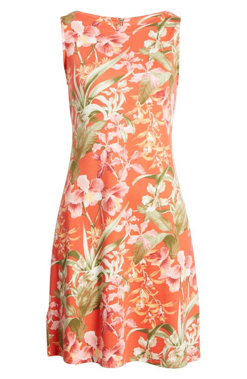 Shop Tommy Bahama Darcy Orchid Bay Sleeveless Minidress In Blazing Orange