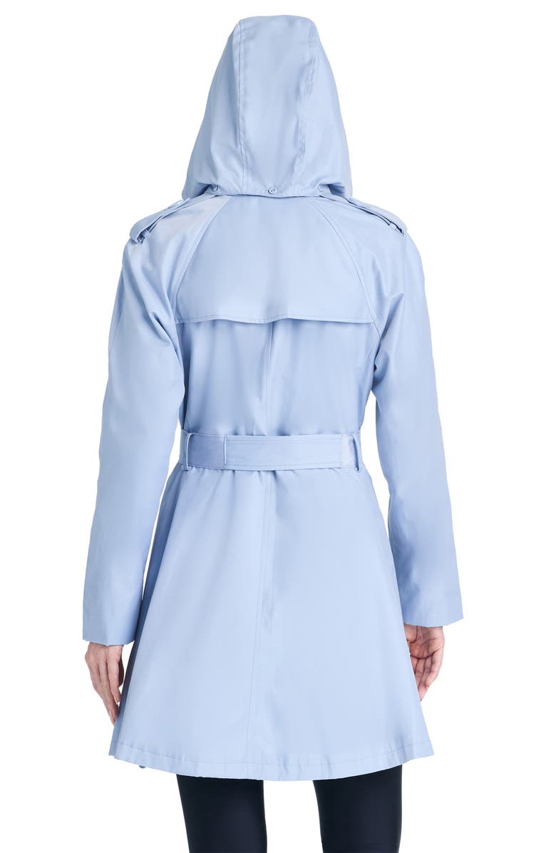 kate spade new york fit & flare trench coat with removable hood | Nordstrom