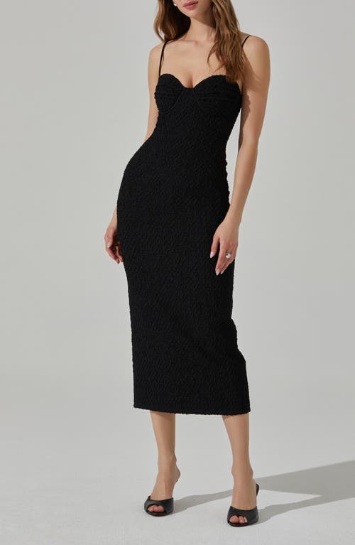 ASTR ASTR THE LABEL TEXTURED BUSTIER COCKTAIL DRESS 