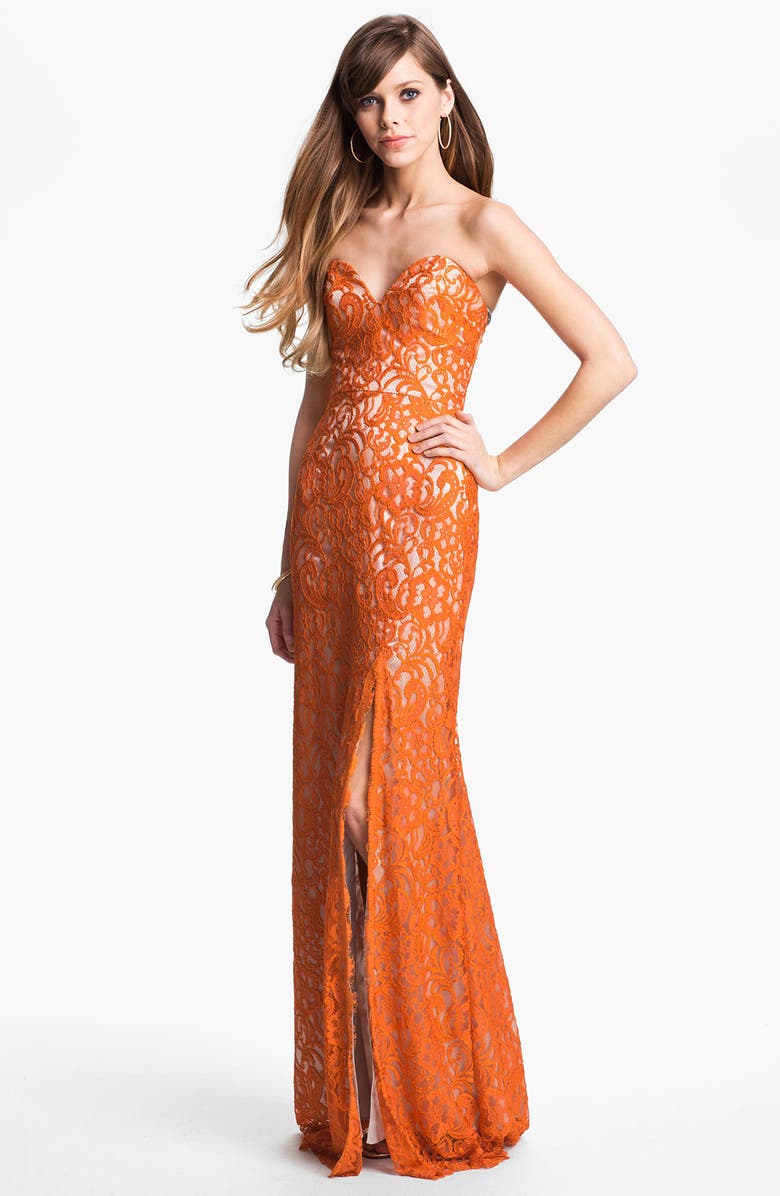 Dalia MacPhee Strapless Lace Gown Nordstrom